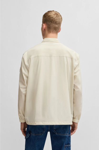 OVERSIZED-FIT OVERSHIRT IN WATER-REPELLENT STRETCH FABRIC