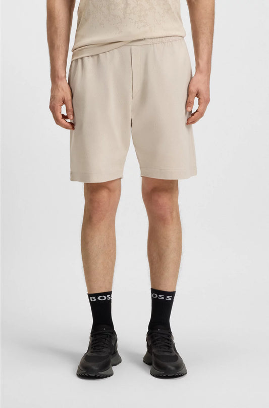 COTTON-JERSEY SHORTS WITH MESH STRUCTURE