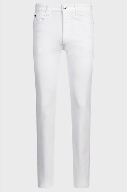 DELAWARE SLIM-FIT JEANS IN WHITE COMFORT-STRETCH DENIM
