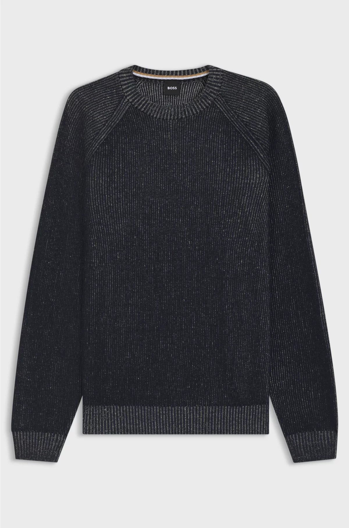 COTTON-LINEN SWEATER WITH STRIPED KNIT