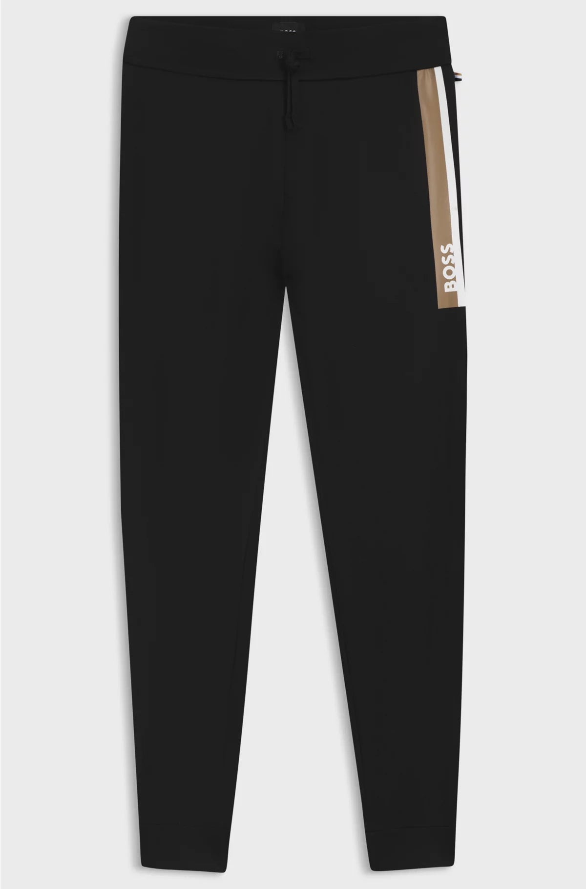 COTTON-TERRY TRACKSUIT BOTTOMS WITH STRIPE PRINT