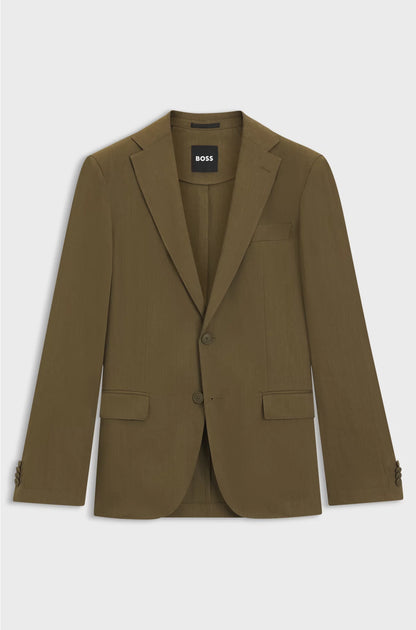 MODERN-FIT MACHINE-WASHABLE SUIT JACKET IN A STRETCH-LINEN BLEND