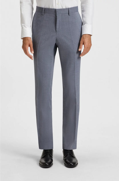 FORMAL TROUSERS IN A PATTERNED VIRGIN-WOOL BLEND