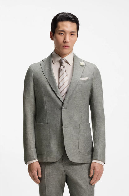 SLIM-FIT BLAZER INMICRO-PATTERNED FABRIC