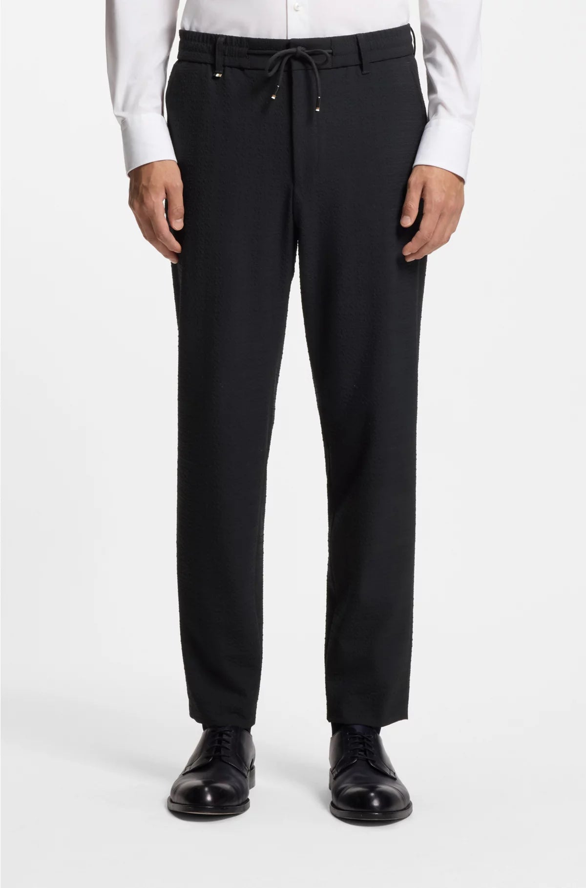 FORMAL TROUSERS IN STRETCH SEERSUCKER