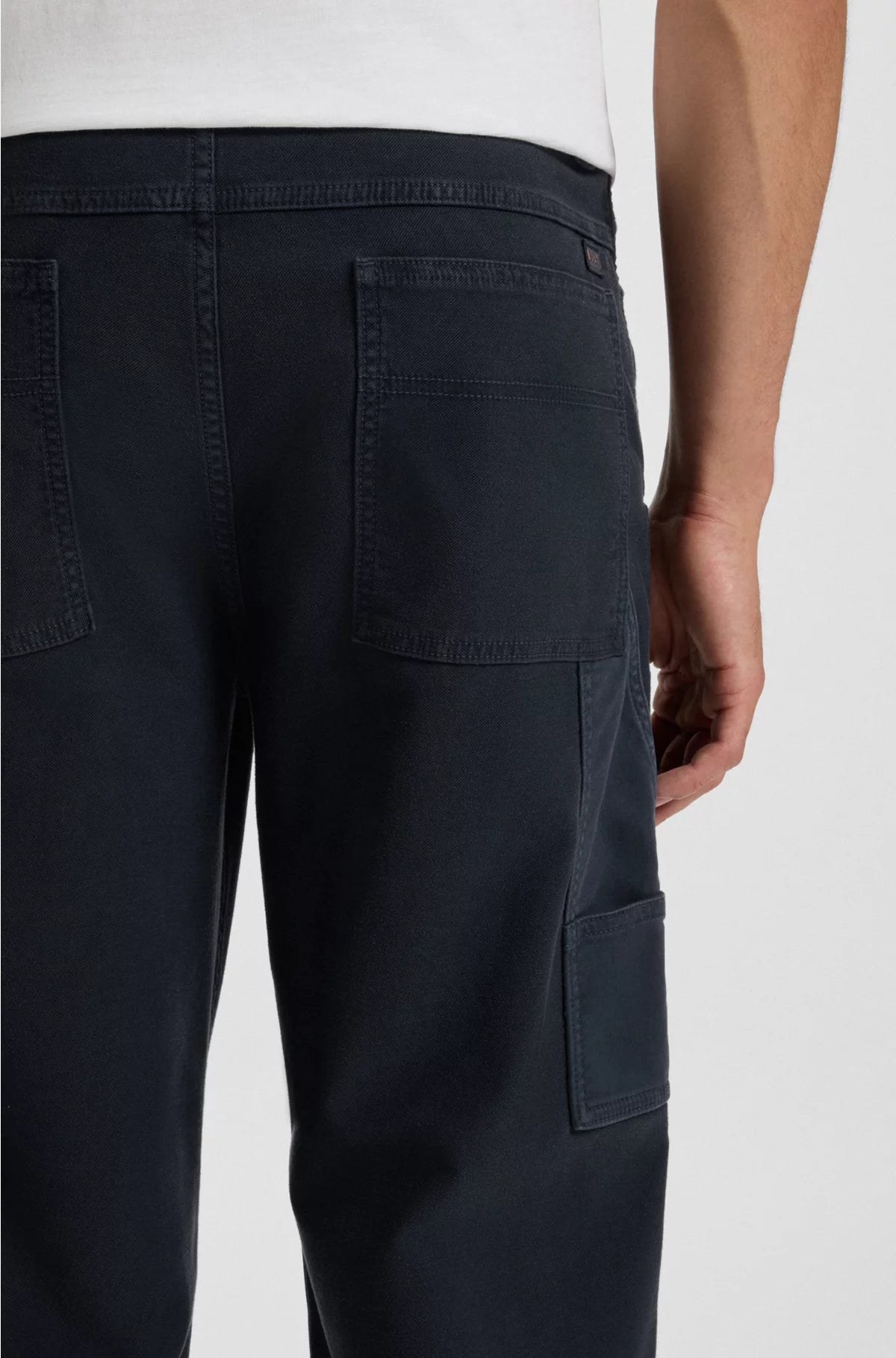STRAIGHT-FIT TROUSERS IN STRETCH-COTTON TWILL