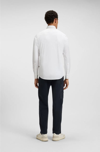 STRAIGHT-FIT TROUSERS IN STRETCH-COTTON TWILL