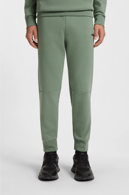 COTTON-BLEND TRACKSUIT BOTTOMS WITH STRIPED TRIMS