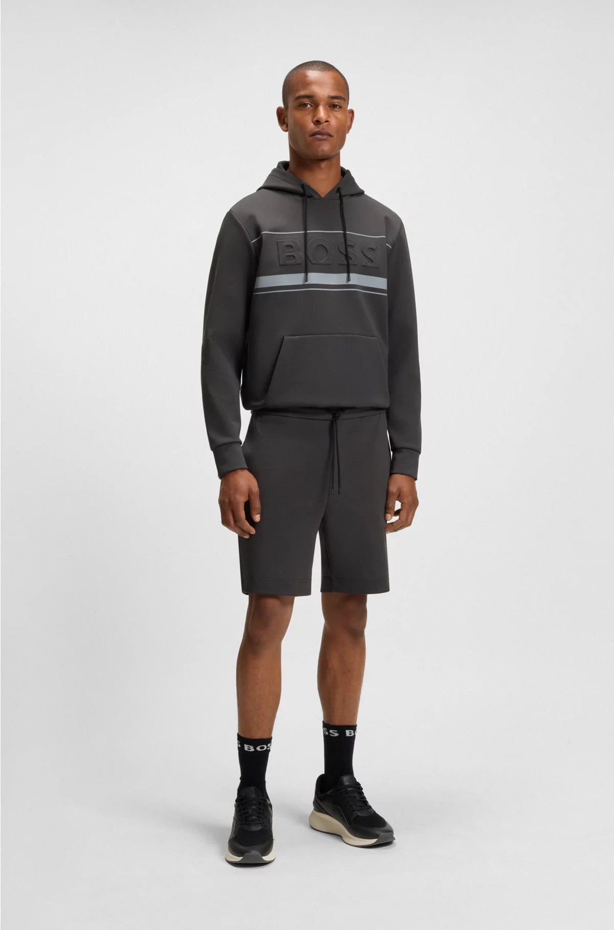 COTTON-BLEND SHORTS WITH STRIPE DETAILS