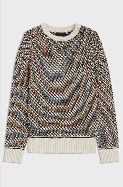 COTTON SWEATER WITH RICH KNITTED STRUCTURE
