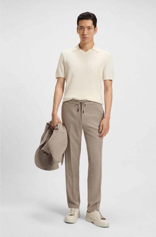 KNIT POLO SWEATER IN SILK AND COTTON