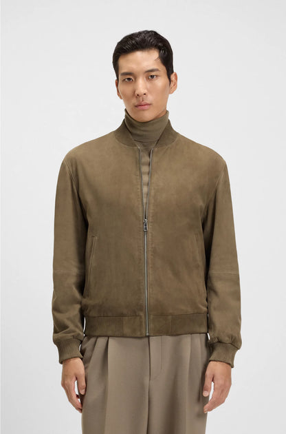 REGULAR-FIT JACKET IN SUEDE
