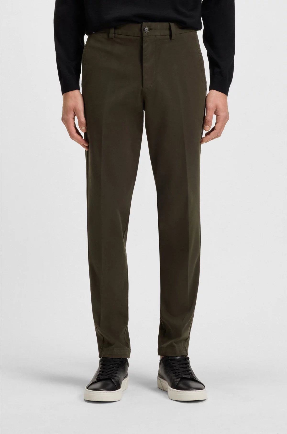 SLIM-FIT TROUSERS IN STRETCH-COTTON GABARDINE
