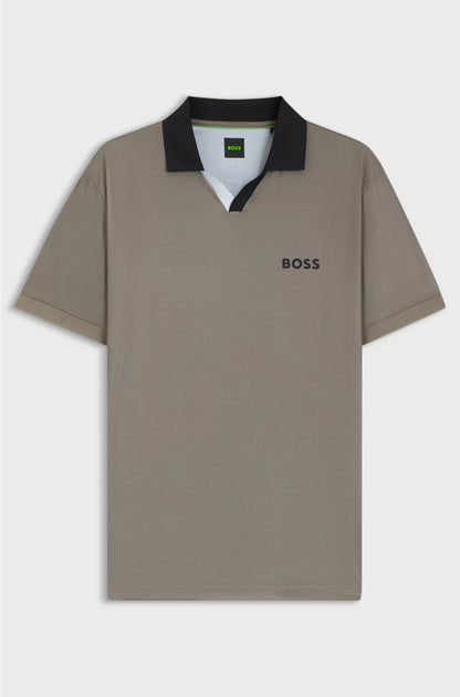 ACTIVE SLIM-FIT RIPSTOP POLO SHIRT WITH COLOUR-BLOCKING