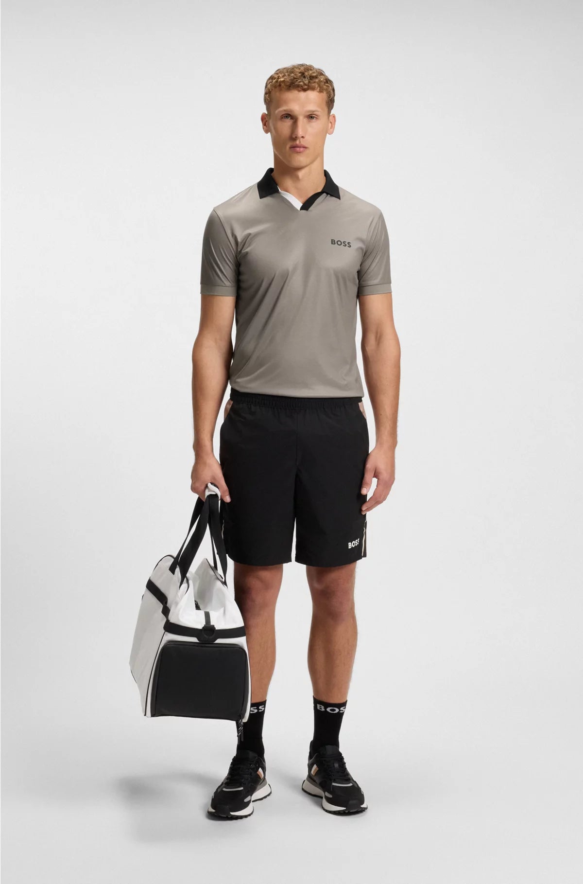 ACTIVE SLIM-FIT RIPSTOP POLO SHIRT WITH COLOUR-BLOCKING