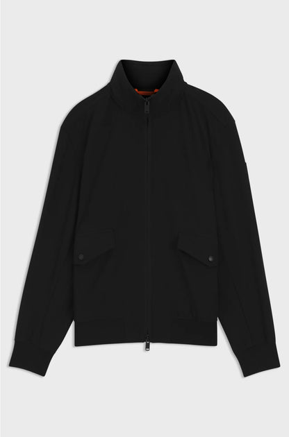 WATER-REPELLENT AVIATOR-STYLE BOMBER JACKET WITH PACKABLE HOOD