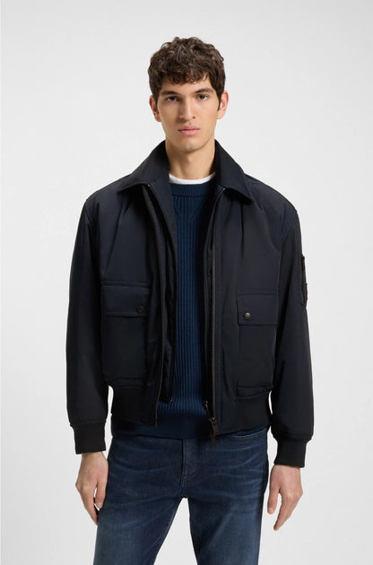 WATER-REPELLENT BOMBER JACKET WITH DETACHABLE LINER