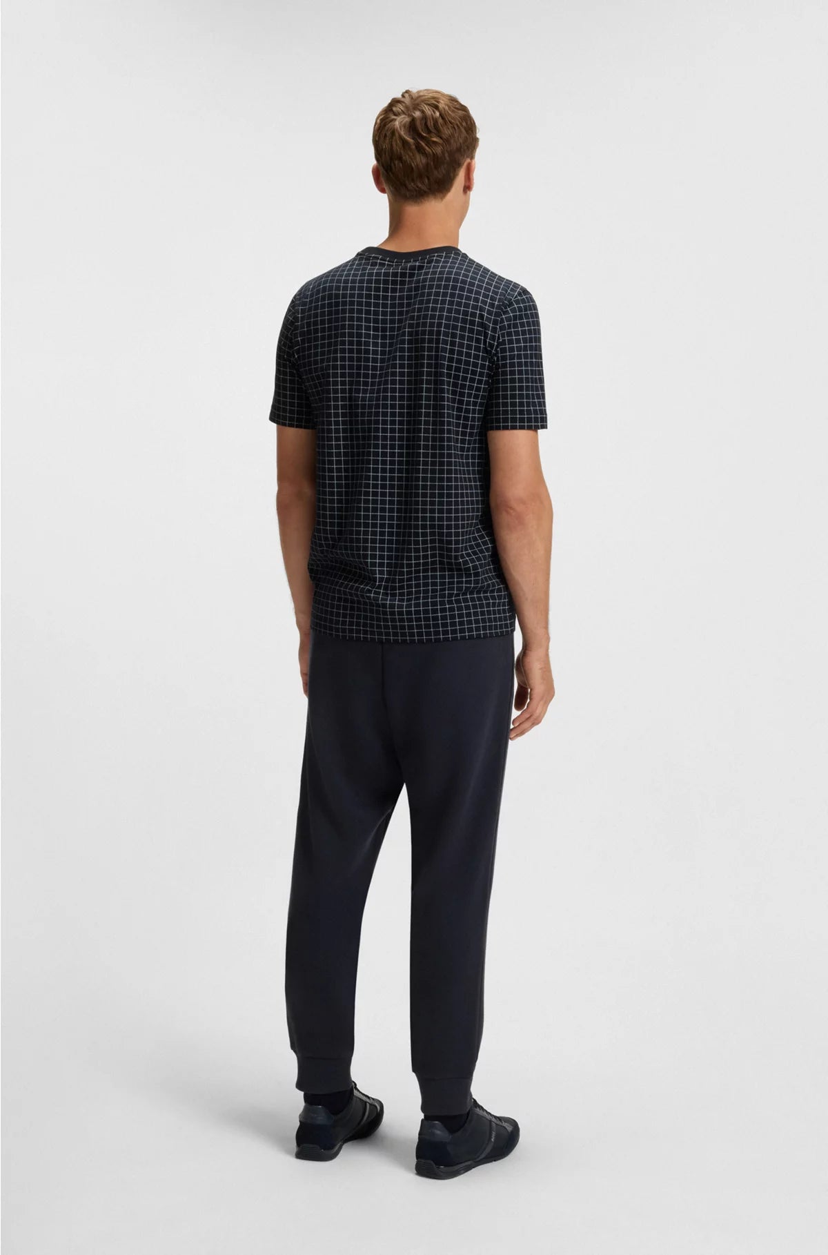 PIMA-COTTON T-SHIRT WITH CHECK PRINT