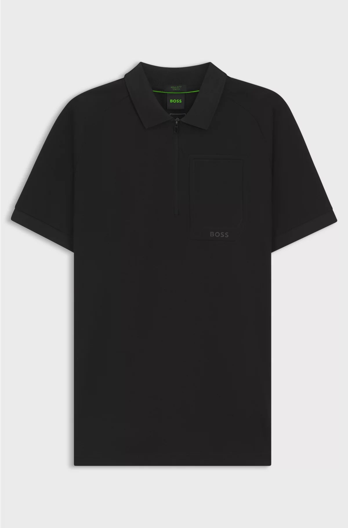 ZIP-NECK POLO SHIRT IN MOISTURE-WICKING STRETCH COTTON