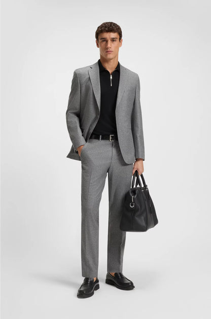 ZIP-NECK POLO SHIRT WITH PIQUE WEAVE