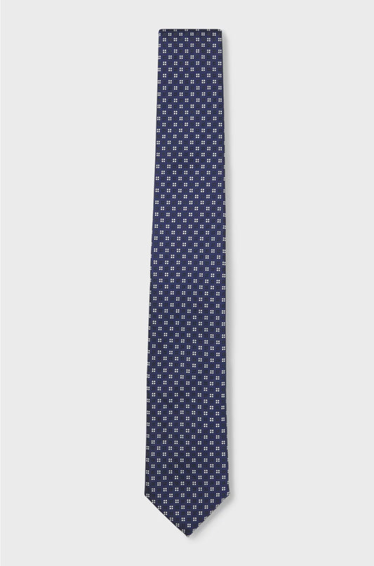 SILK-BLEND TIE WITH JACQUARD PATTERN