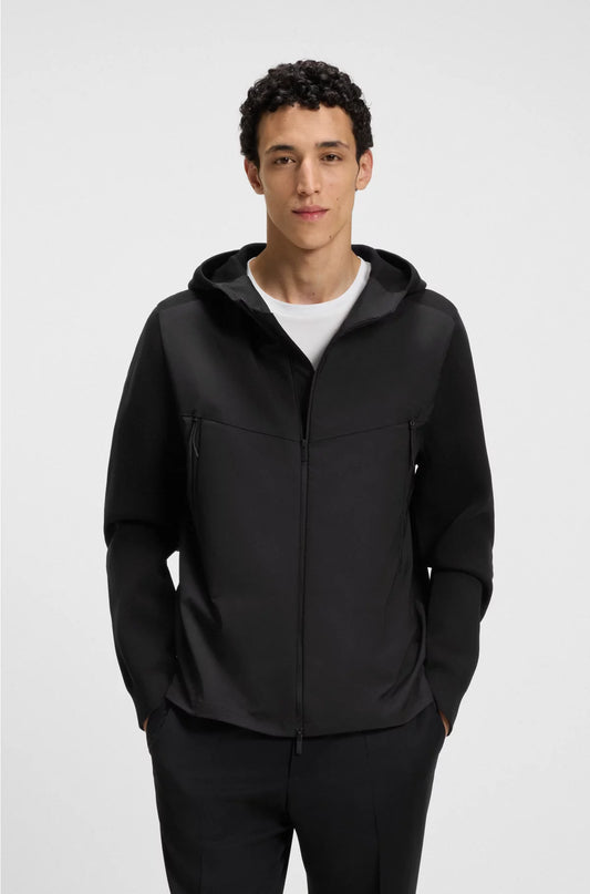 REGULAR-FIT HOODED JACKET WITH WEATHER PROTECTION