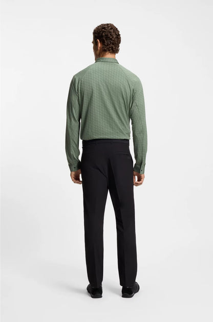 REGULAR-FIT SHIRT IN KNITTED COTTON PIQUE
