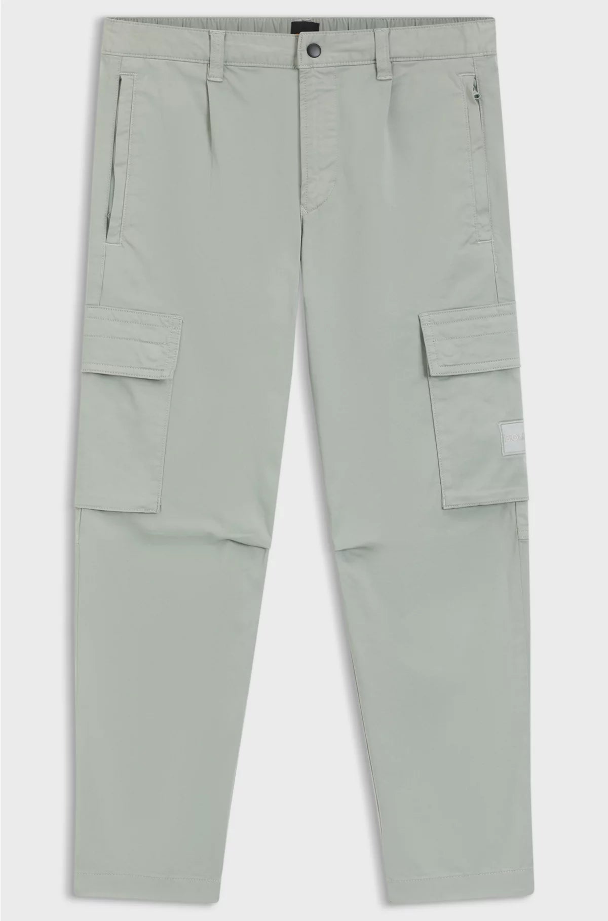CARGO TROUSERS IN STRETCH-COTTON SATIN