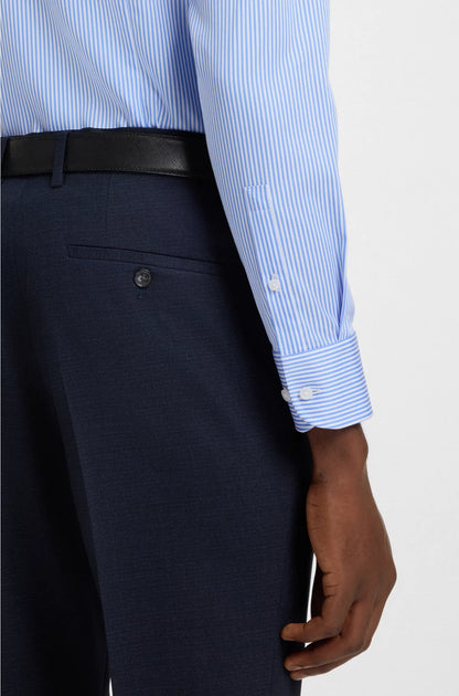 SLIM-FIT SHIRT IN EASY-IRON STRIPED COTTON
