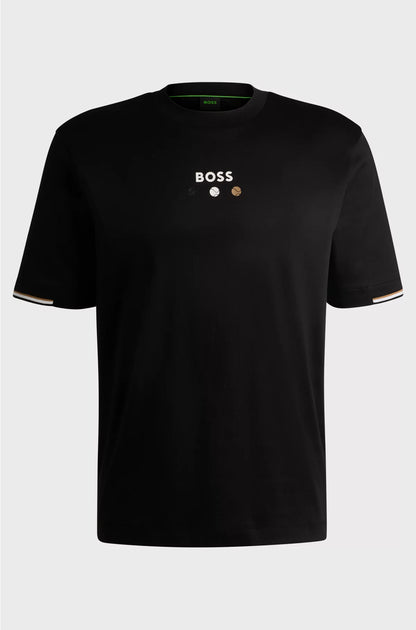 PIMA-COTTON T-SHIRT WITH TENNIS BALL GRAPHICS