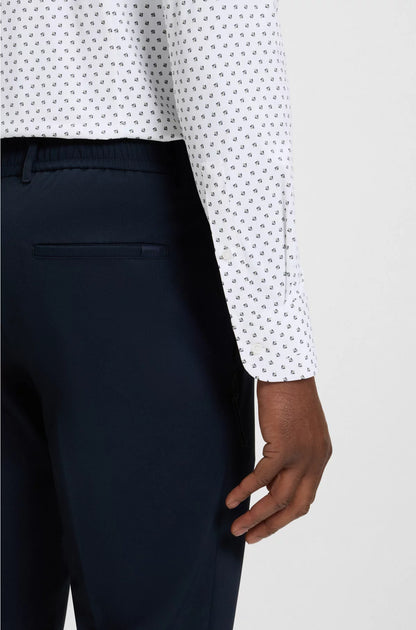 SLIM-FIT SHIRT IN ITALIAN-MADE PERFORMANCE-STRETCH FABRIC