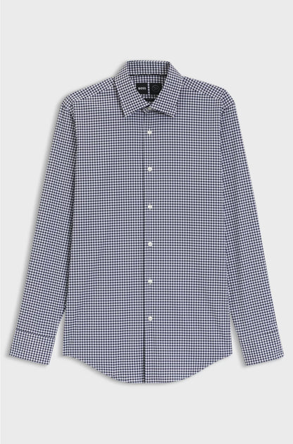 SLIM-FIT SHIRT IN CHECKED PERFORMANCE-STRETCH POPLIN