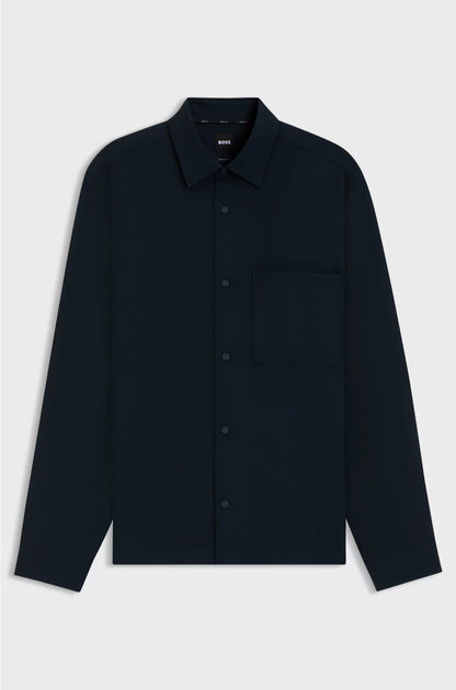 RELAXED-FIT OVERSHIRT IN PERFORMANCE-STRETCH TWILL