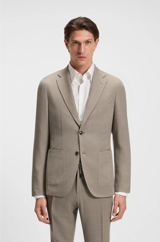 SLIM-FIT BLAZER IN VIRGIN WOOL AND SILK