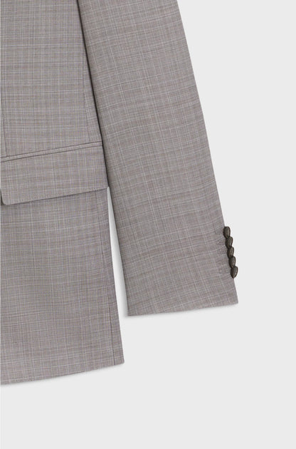REGULAR-FIT SUIT IN CHECKED VIRGIN WOOL