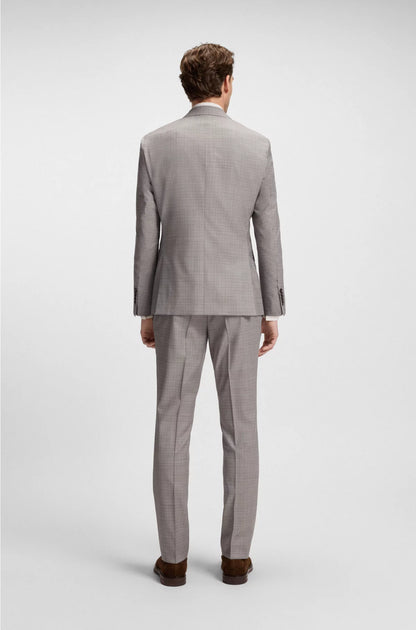 REGULAR-FIT SUIT IN CHECKED VIRGIN WOOL