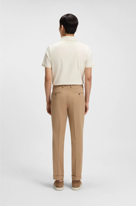 RELAXED-FIT TROUSERS IN COTTON-BLEND TWILL
