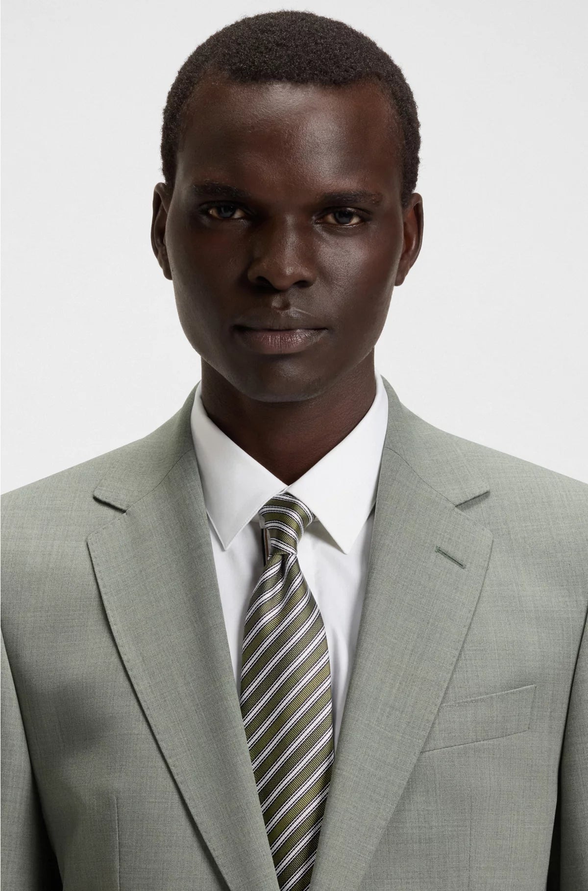 DIAGONAL-STRIPE TIE IN ITALIAN SILK JACQUARD