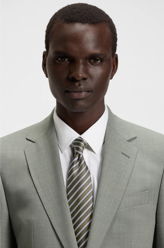 DIAGONAL-STRIPE TIE IN ITALIAN SILK JACQUARD