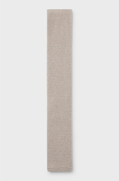 SILK TIE WITH PIQUE KNIT
