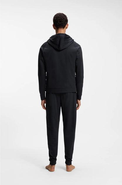 COTTON-TERRY HOODIE WITH CONTRAST ZIP