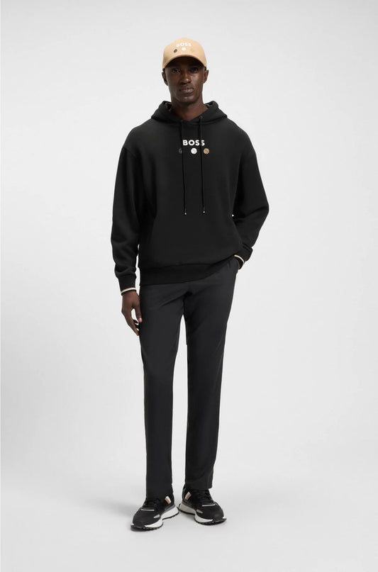 COTTON-TERRY HOODIE WITH TENNIS ARTWORK