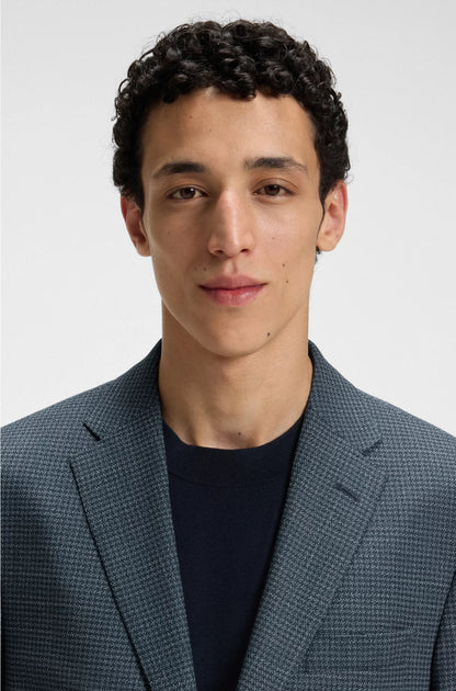REGULAR-FIT BLAZER IN A PATTERNED WOOL BLEND