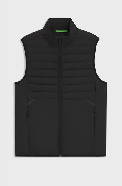 WATER-REPELLENT GILET WITH DECORATIVE REFLECTIVE ACCENTS