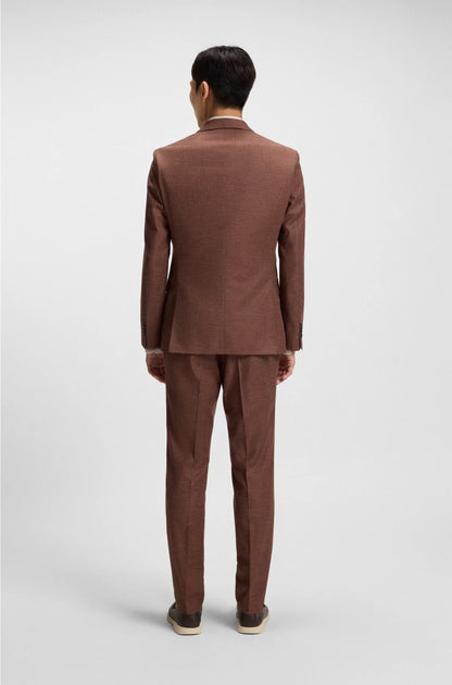 SLIM-FIT BLAZER IN PATTERNED STRETCH FABRIC
