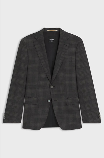 SLIM-FIT BLAZER IN CHECKED VIRGIN WOOL