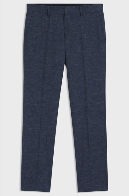 SLIM-FIT TROUSERS IN PATTERNED STRETCH FABRIC