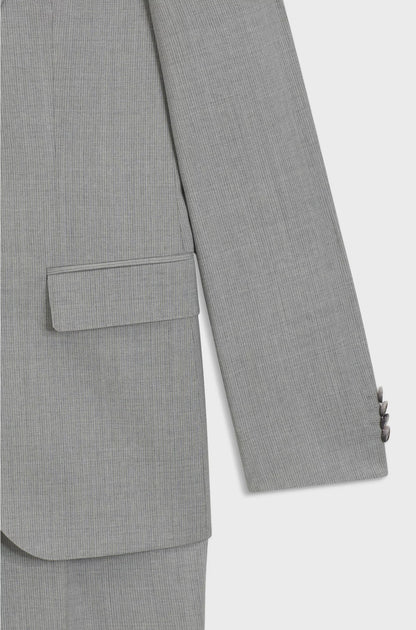 REGULAR-FIT SUIT IN PINSTRIPED VIRGIN WOOL