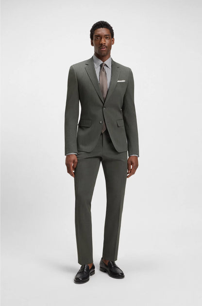SLIM-FIT SUIT INMICRO-PATTERNED STRETCH FABRIC