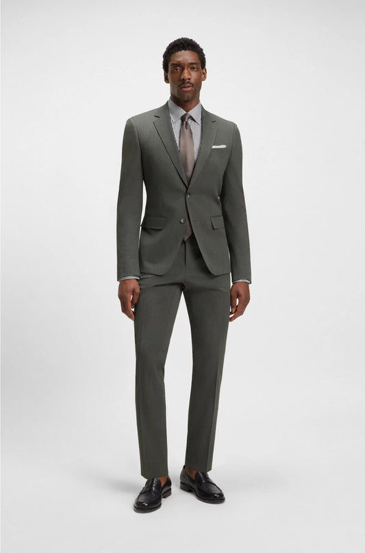 SLIM-FIT SUIT INMICRO-PATTERNED STRETCH FABRIC